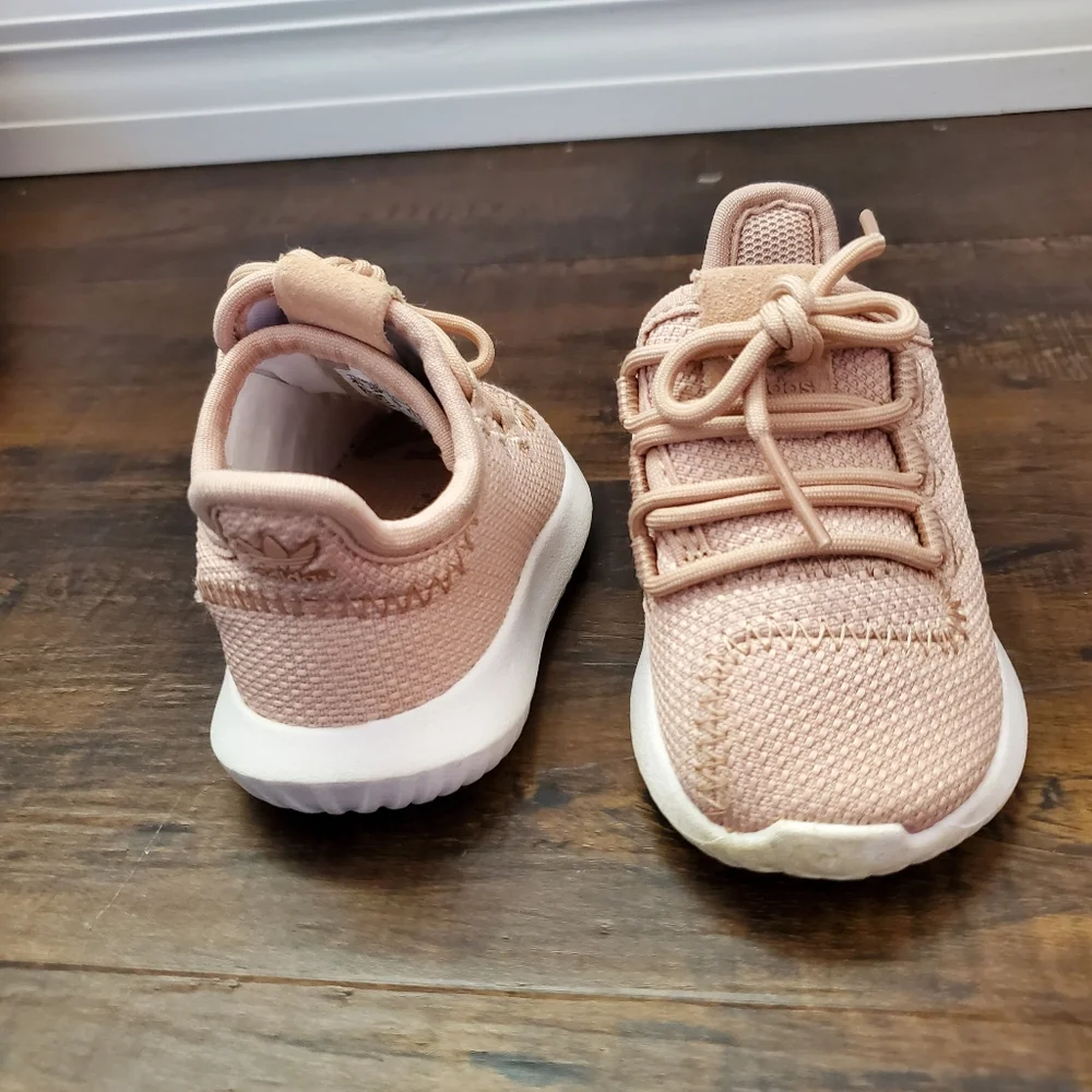 Infant Adidas Ortholite Tan Lace Up Sneakers Size 4K - Picture 3 of 7